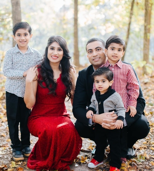 Dr Patel with his family